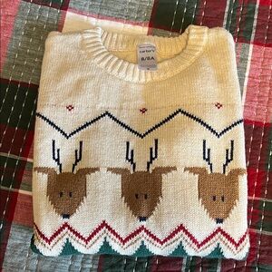 Carter's Festive Cream Sweater with Reindeer
